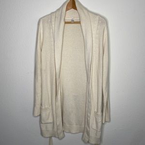 Soft Cream Long Sleeve Coverup Wrap with Tie